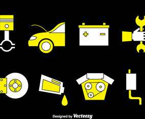 Car Maintenance Vector Set