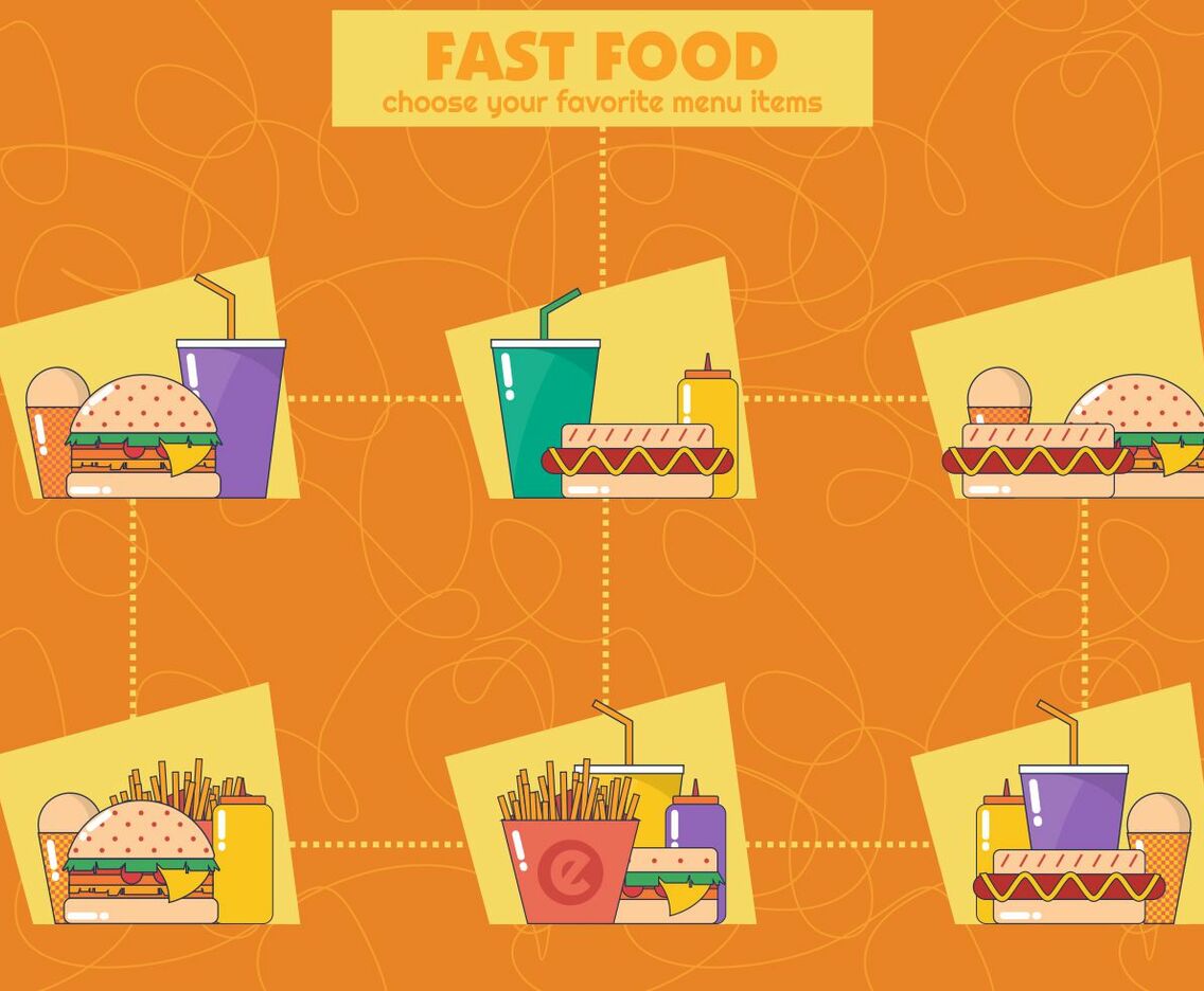Fast Food Vector Icons