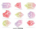 Colorful Crystal Vector Set