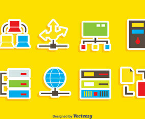 Computer Network Icons Vector