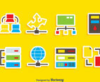 Computer Network Icons Vector