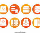 Server Rack Circle Icons
