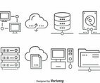 Cloud Computing Icons Vector