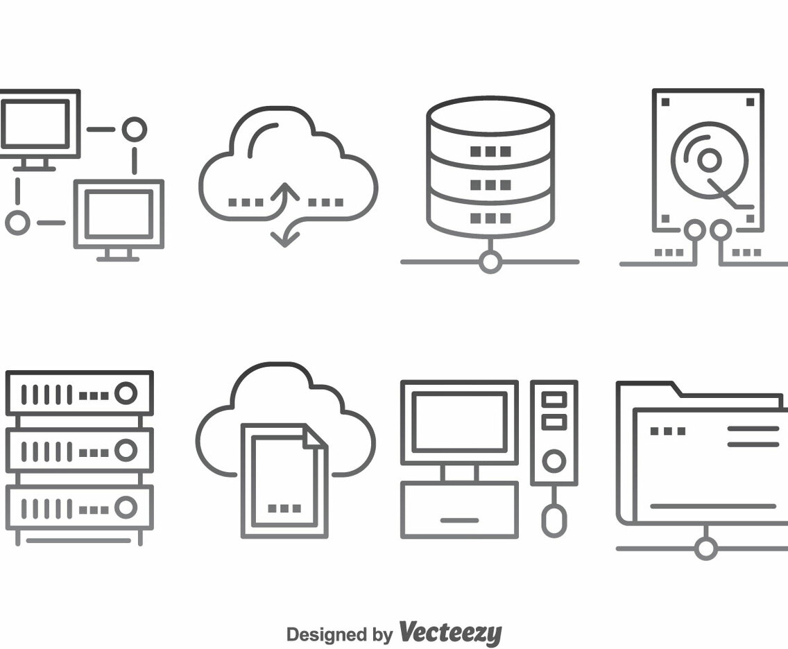 Cloud Computing Icons Vector