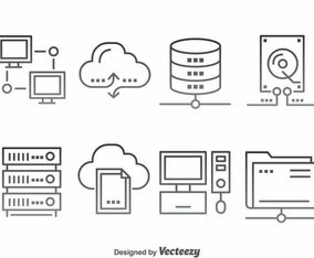 Cloud Computing Icons Vector