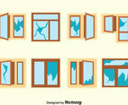 Broken Window Vector Set