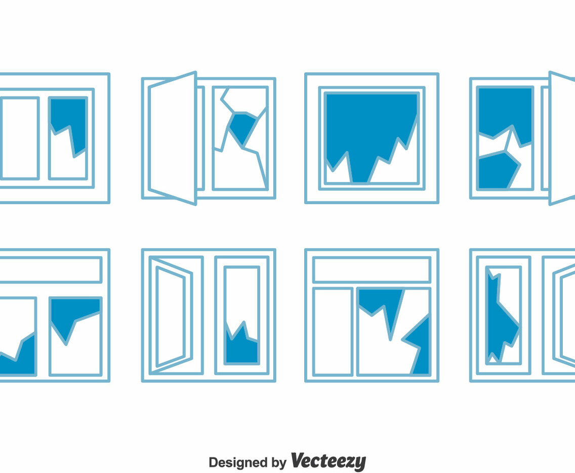 Broken Window Collection Vector