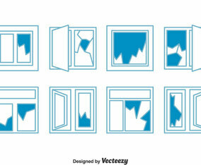 Broken Window Collection Vector