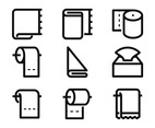 Toilet Paper Line Icon Vectors