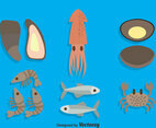 Seafood Collection Vector