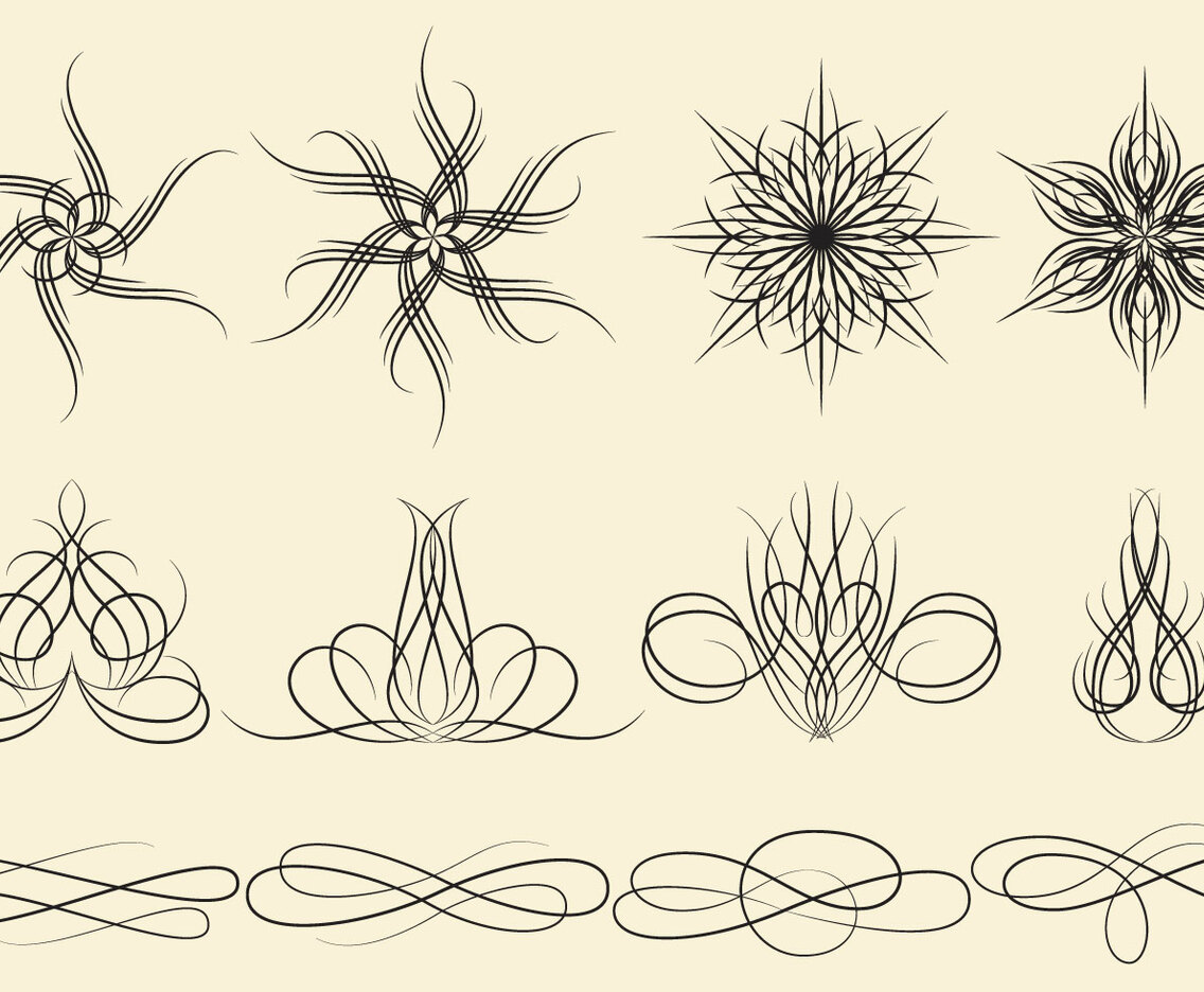 Pin Stripe Ornaments