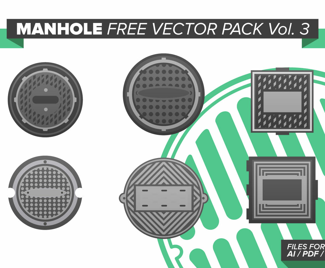 Manhole Free Vector Pack Vol. 3
