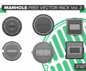 Manhole Free Vector Pack Vol. 3