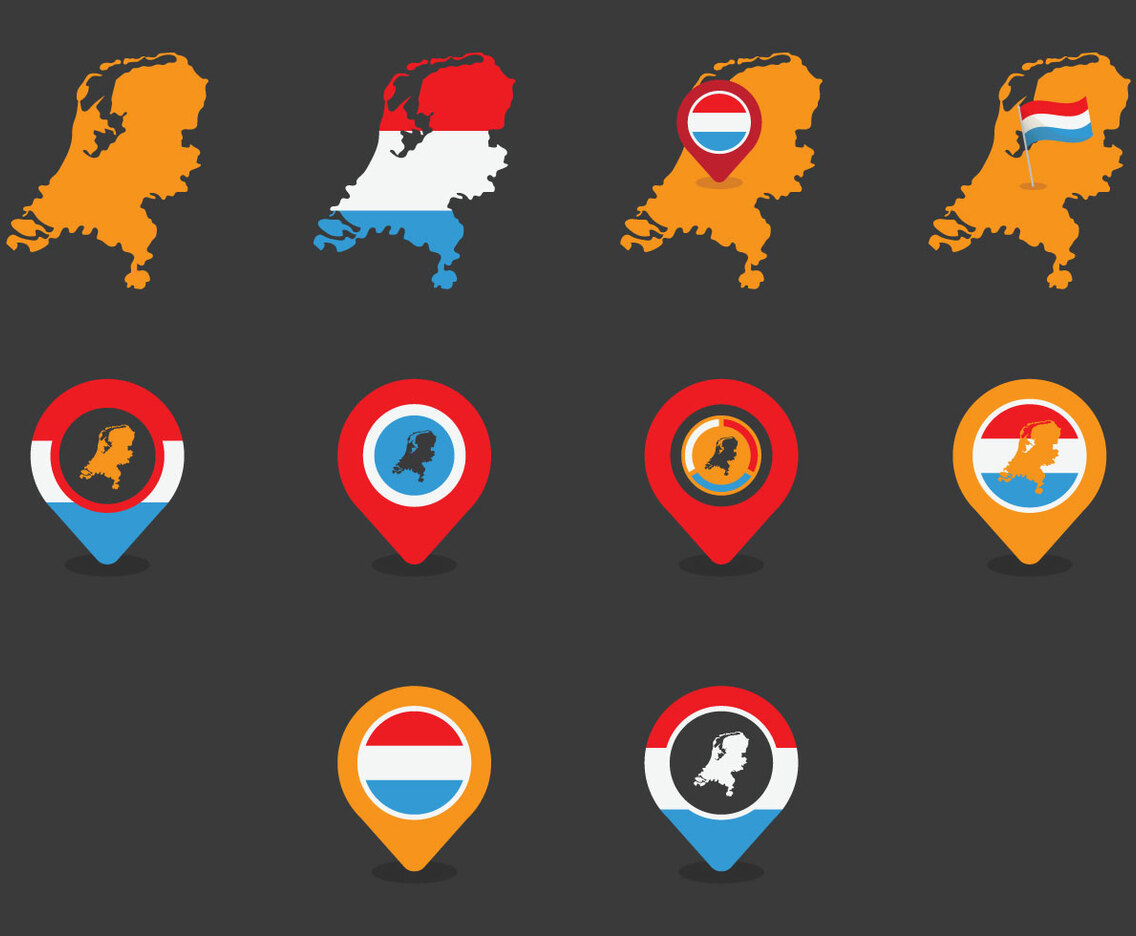 Netherlands Map Icon Set