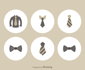 Free Cravat Vector Icon Set