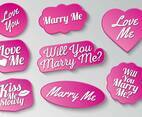 Free Marry Me Sign Typography Vector
