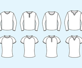 Set Of Raglan Vector