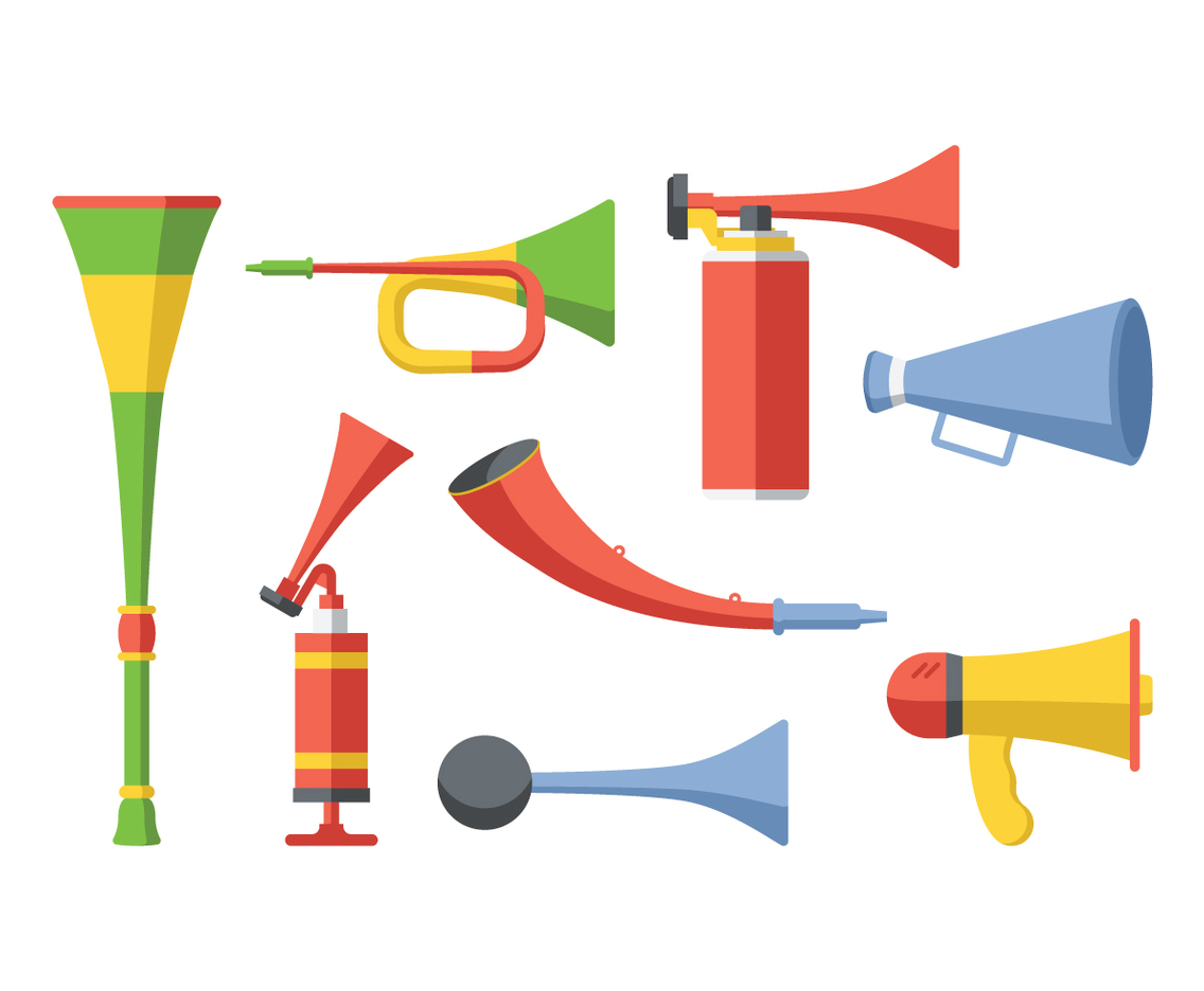 Free Cheering Horn Vector