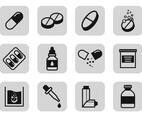 Free Drugs and Medicine Icons Vector