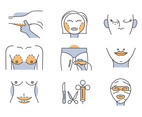 Plastic surgery icons