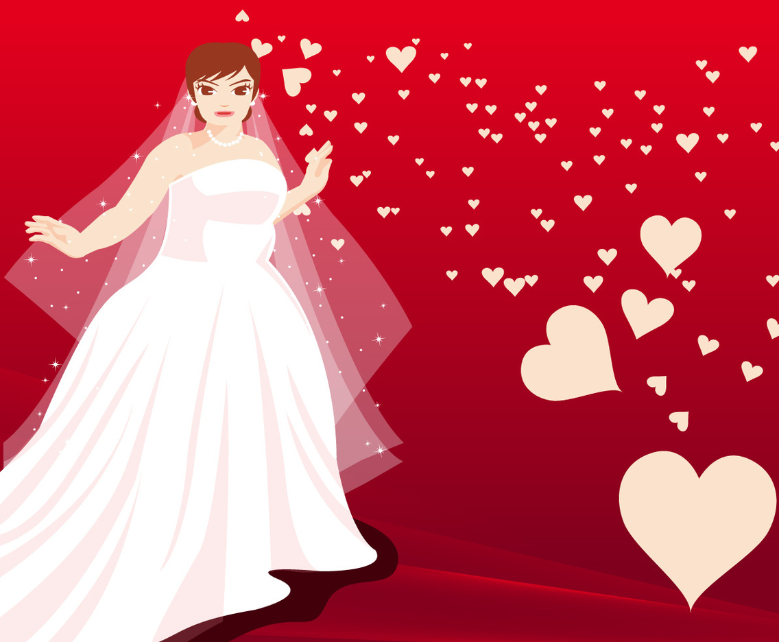 Married Women Vector Illustration