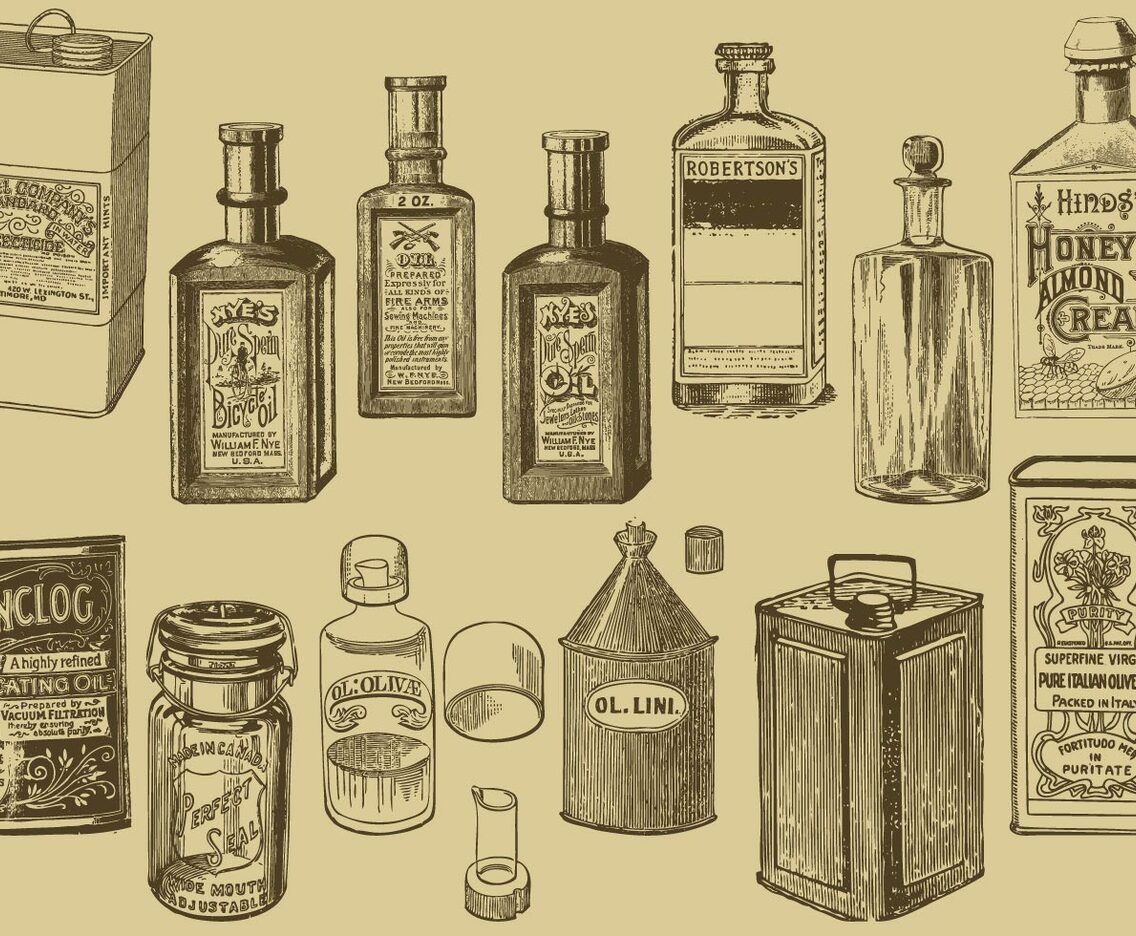 Vintage Oil Bottles And Cans