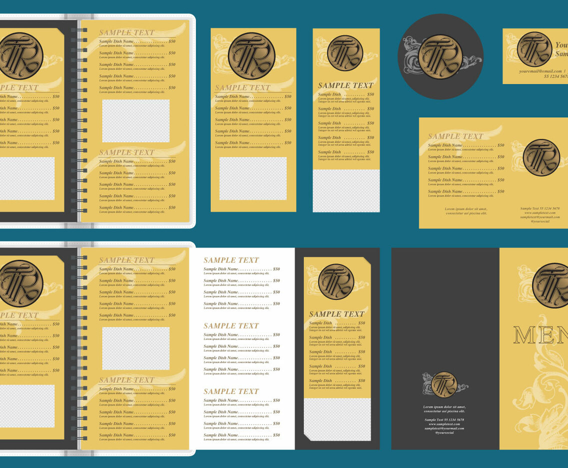 Golden Menu Templates
