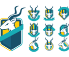Greater Kudu Badges Vector