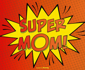 Comic Super Mom Illustration