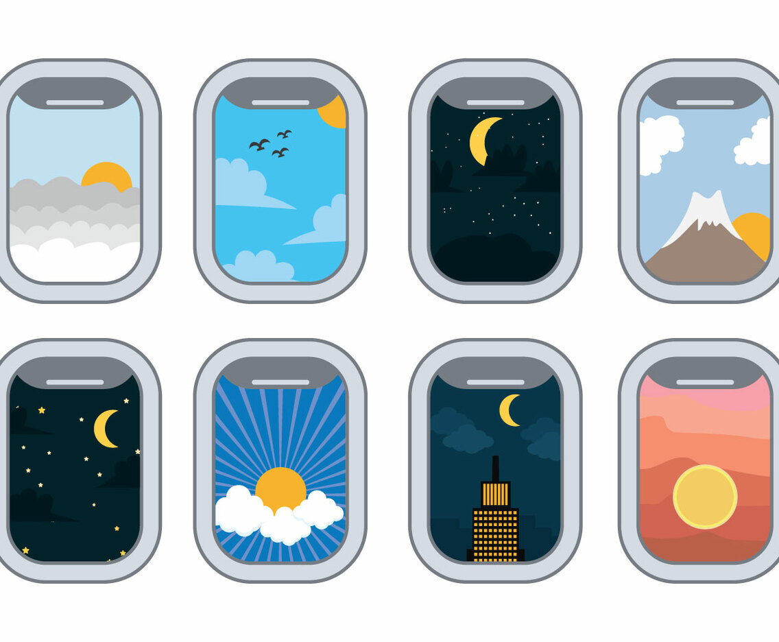 Plane Window Vector