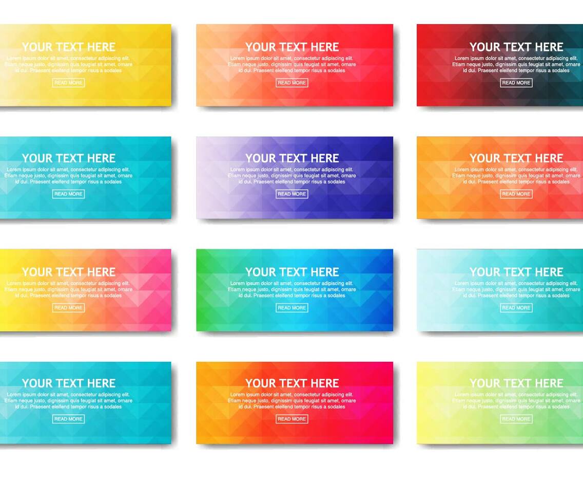 Free Web Banner Gradient Vector