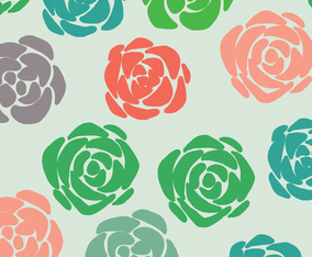 Colorful Succulent Pattern