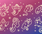 Free Ganesh Icons Vector