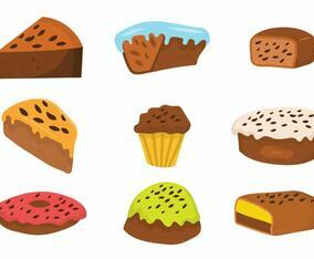 Free Raisins Cake Vector Set