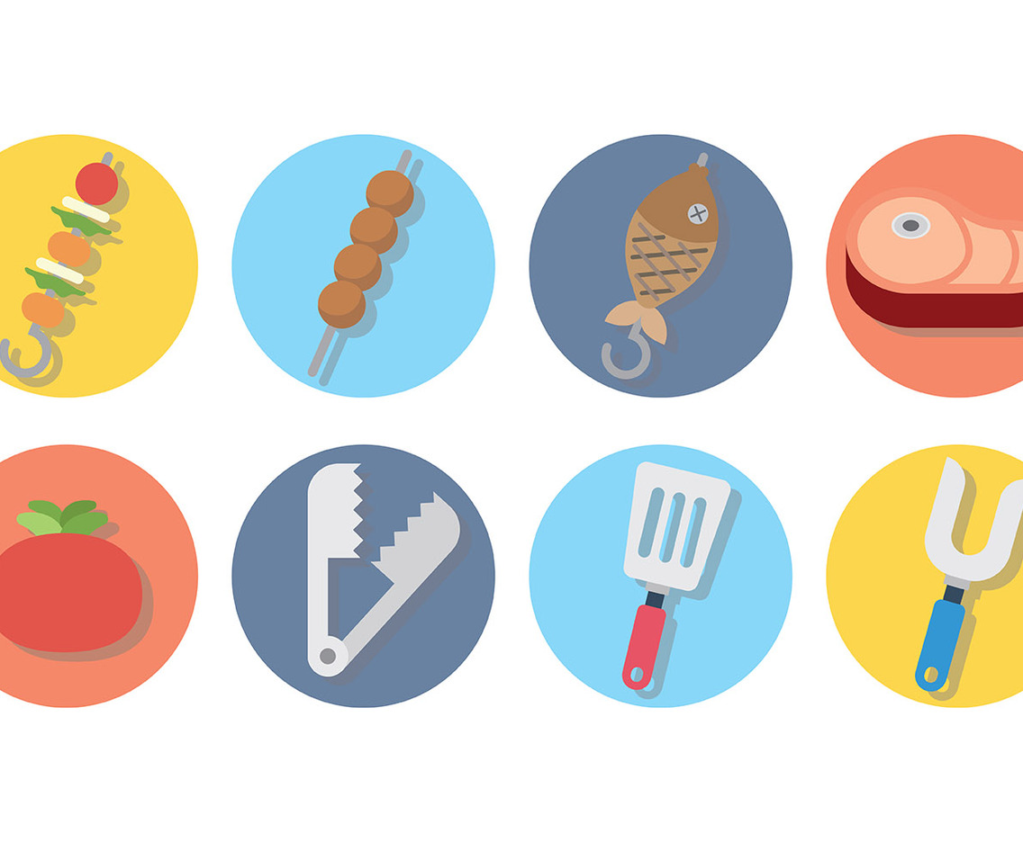 Free Brochette Icons Vector