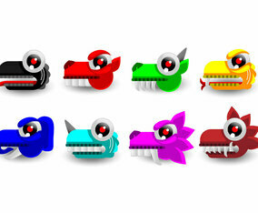 Cartoon Aztec Symbol Vector