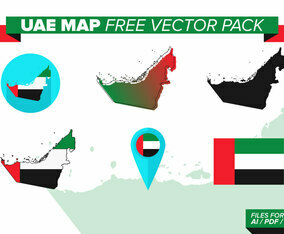 UAE Map Free Vector Pack