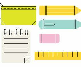 Pencil Case Stylized Vector