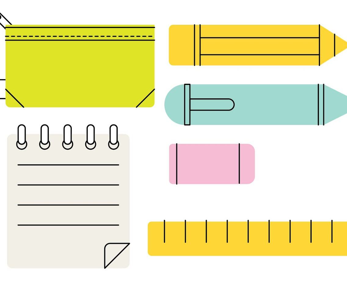 Pencil Case Stylized Vector
