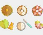 Bagel Flat Icon Set
