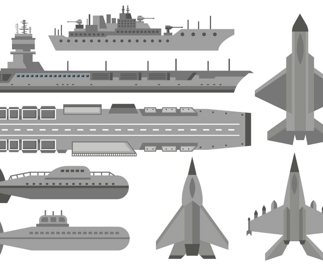 Free Military Aircraft Carrier Vector
