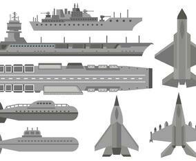 Free Military Aircraft Carrier Vector