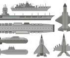 Free Military Aircraft Carrier Vector