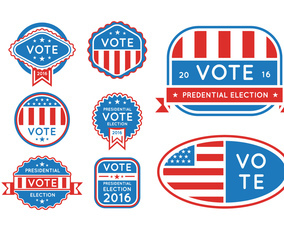 USA presidential elections 2016 buttons