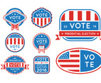 USA presidential elections 2016 buttons