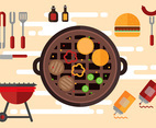 Free Tailgating Icons Illustration Vector