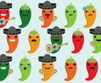 Chili Mariachi Emoticons