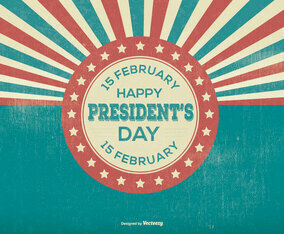 Retro Presidents Day Illustration