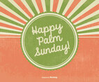 Retro Happy Palm Sunday Illustration
