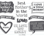 Hand Drawn Mother's Day Labels